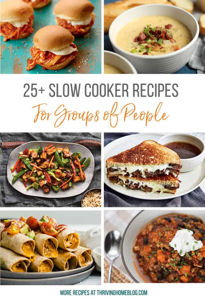 slow cooker and crock pot Recipes for groups of people