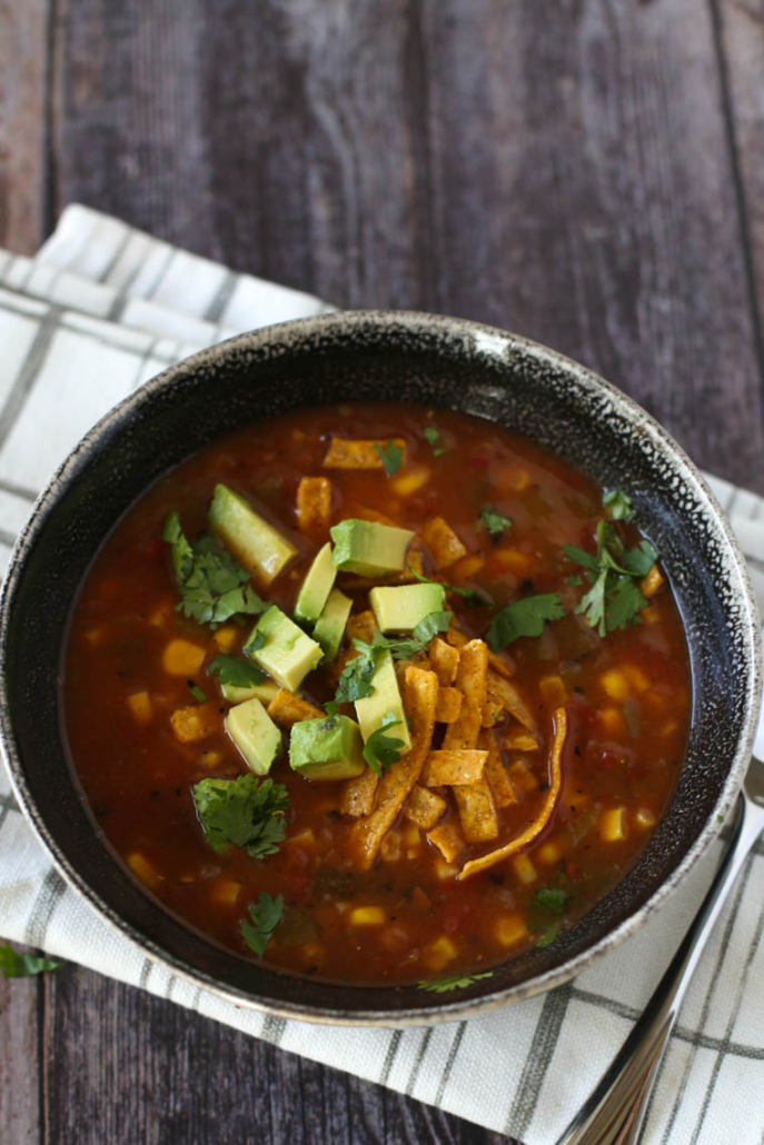 Vegetarian Tortilla Soup 