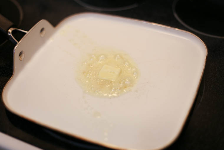 butter melting on a pan