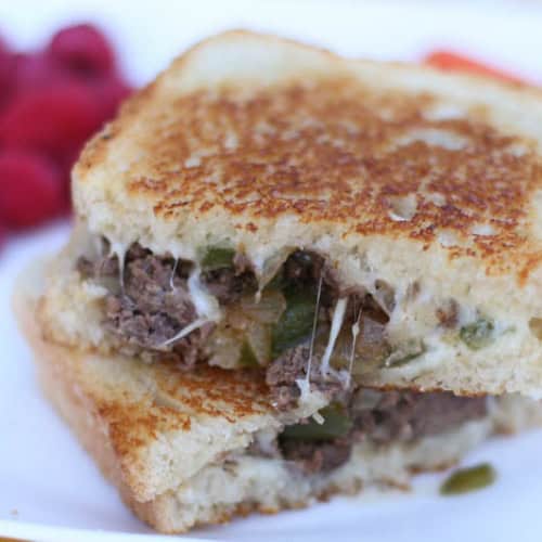 Freezer friendly ground beef philly cheesesteak sandwiches