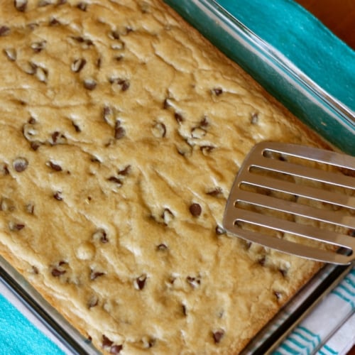 Imagine a cross between brownies and chocolate chip cookies. With basic ingredients in any pantry and a recipe that's easy enough for kids to make, Chocolate Chip Blondies make the perfect afternoon snack to enjoy and then share with others.
