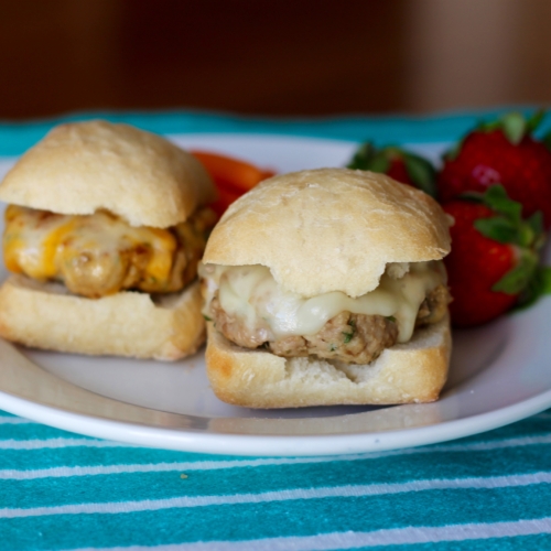 Mini Turkey Cheese Patties or Burgers: A kid-friendly, healthy freezer meal!