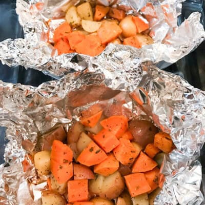 A foil pack makes for easy cooking and clean up and perfectly grilled or baked Roasted Root Vegetables!