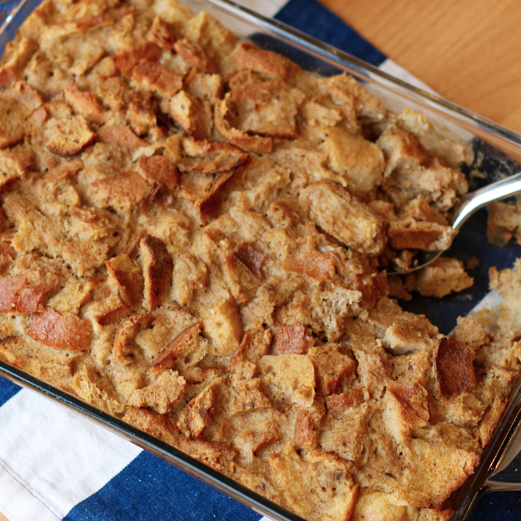 Use up leftovers to create this delicious make-ahead Banana Pecan Baked French Toast.