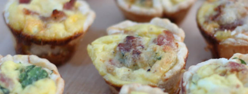Mini Bacon, Spinach, and Egg Quiches {Freezer Meal} - Thriving Home