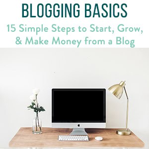 Blogging Basics lays out 15 simple steps toward earning income from a blog. Each short chapter gives one action point for laying a solid and successful foundation for your site. Mompreneurs, Rachel and Polly, built their blog Thriving Home five years ago and now both have generous part-time incomes and flexibility with their families as a result. This might be the cheapest and most valuable blogging resource out there for new mom bloggers!