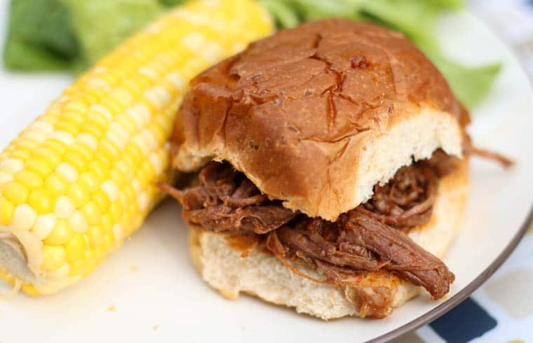 Freezer friendly slow cooker beef sandwiches