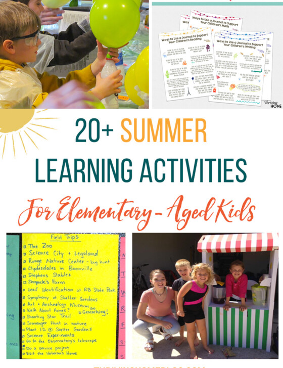 These easy and fun summer learning activities are perfect for elementary-aged kids.