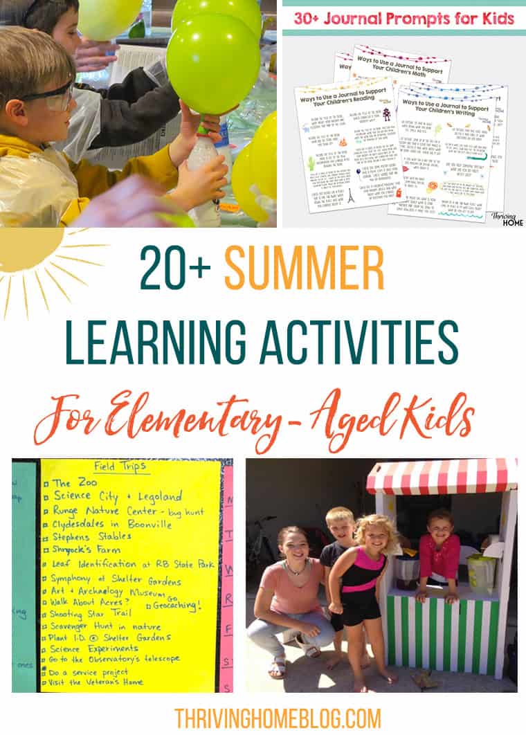 These easy and fun summer learning activities are perfect for elementary-aged kids.