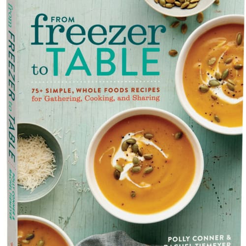 cookbook with soup freezer meal on front