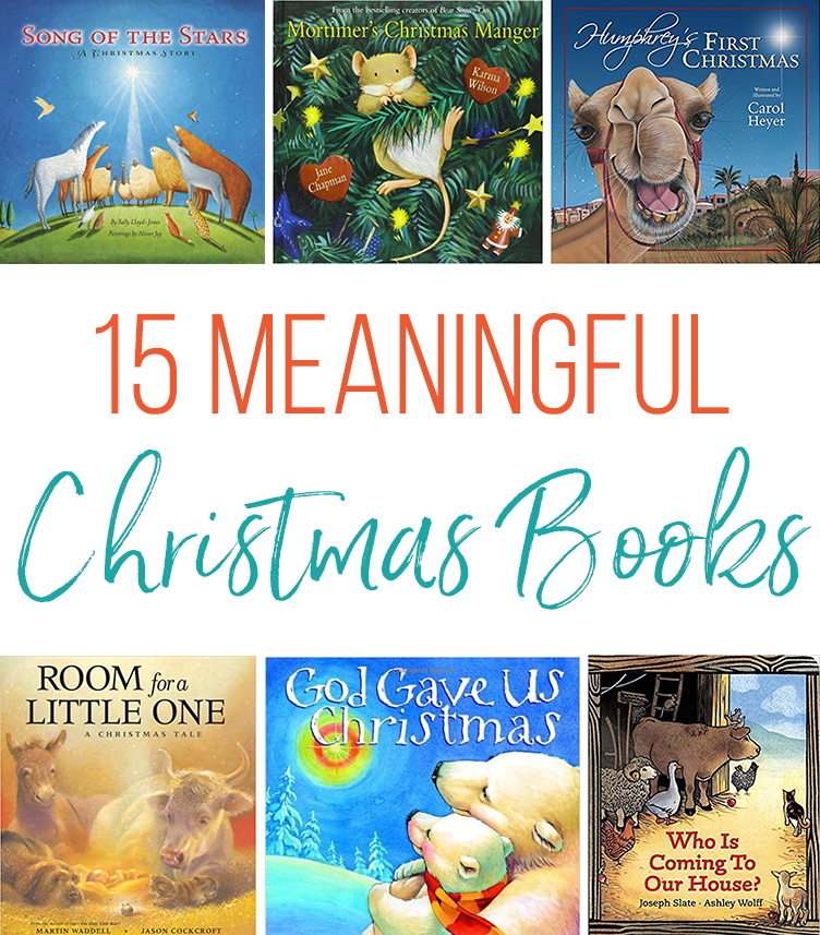 Collage of Meaningful Christmas Books.