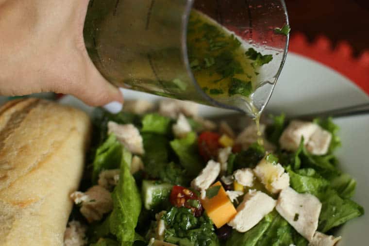 The sweet and vibrant flavor of this Cilantro Lime Vinaigrette homemade salad dressing will bring life and flavor to any salad.