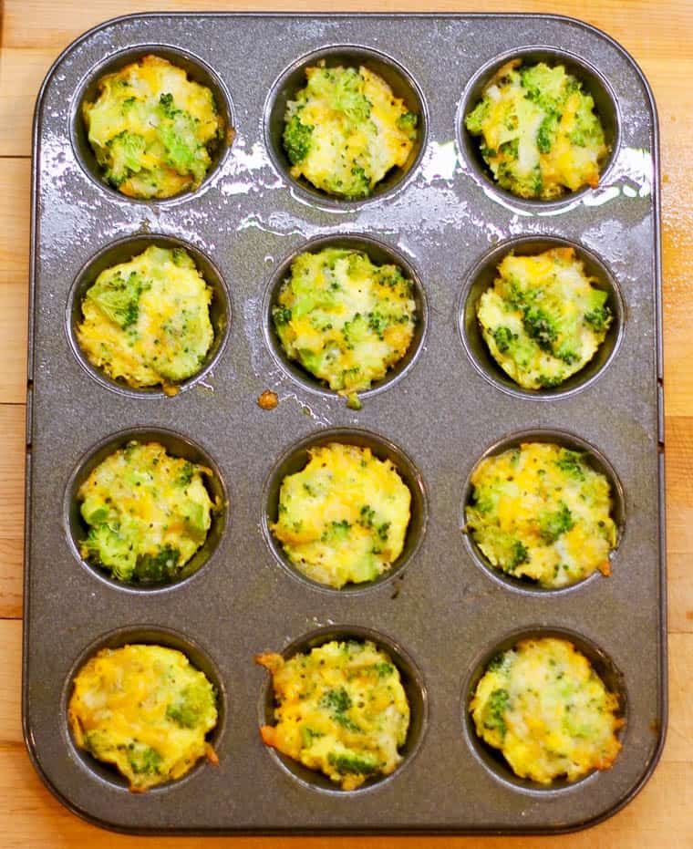 Mini Broccoli Cheddar Bites | Thriving Home