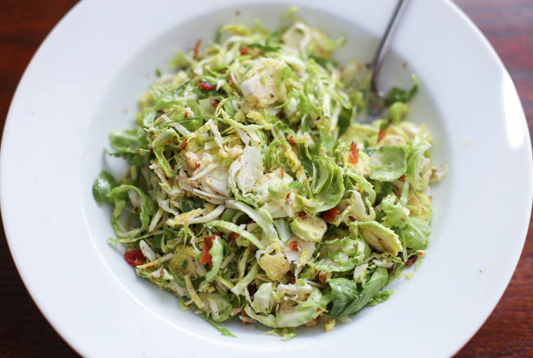 Brussels Sprout Salad in a bowl