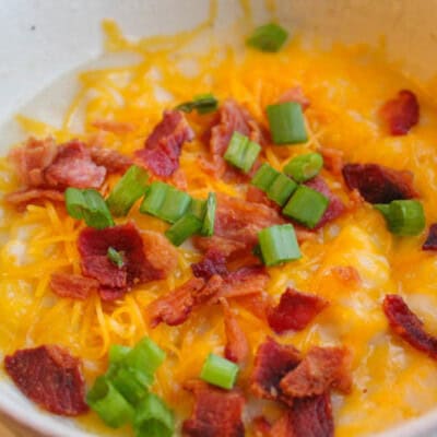 bowl of loaded potato soup