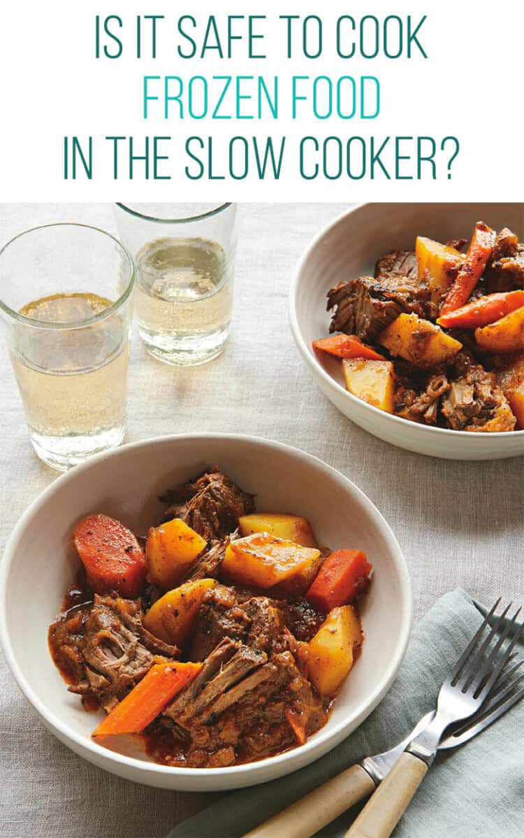 Can I cook frozen food in the slow cooker?