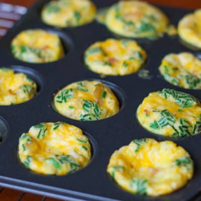 egg muffins in a muffin tin