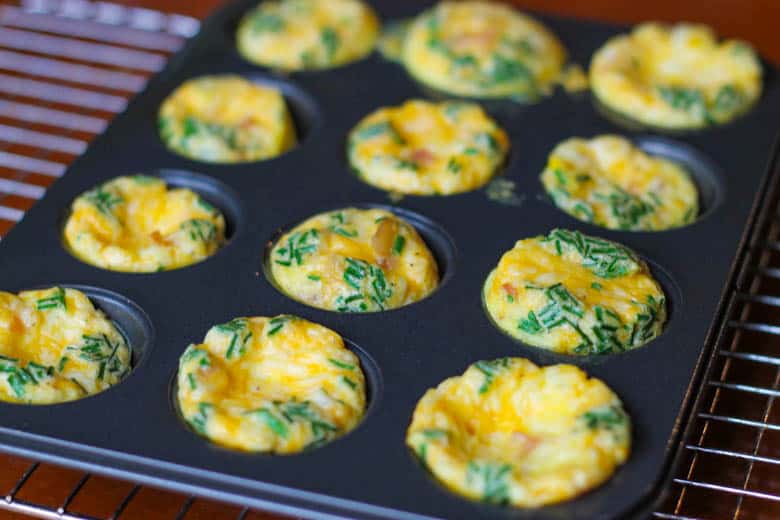 egg muffins in a muffin tin