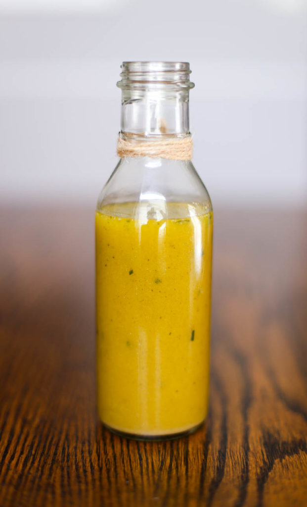 homemade salad dressing in a bottle