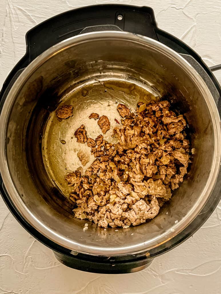 browned ground beef in instant pot