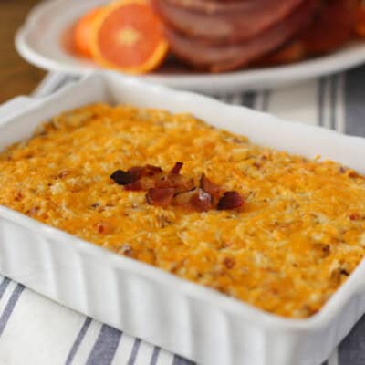 hash brown casserole on table