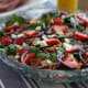 spinach salad on table