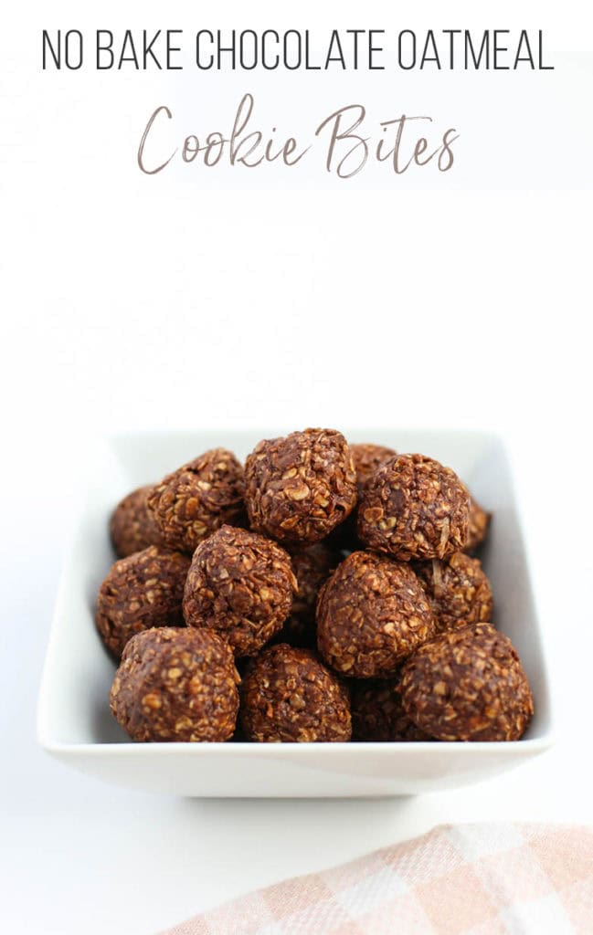 No Bake Chocolate Oatmeal Cookie Bites: Gluten-Free, Dairy-Free