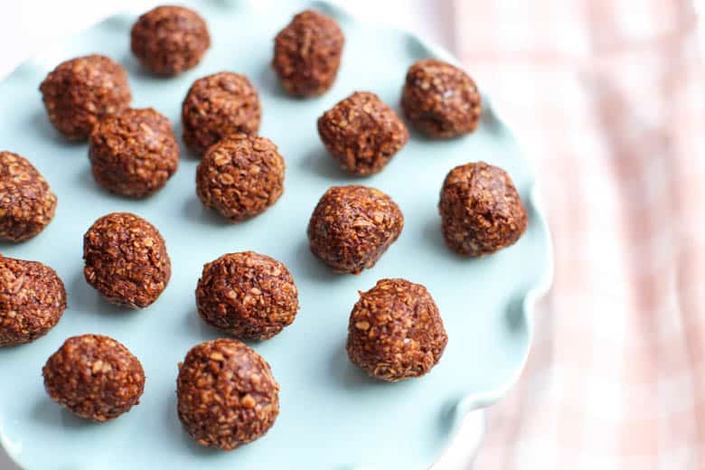 No Bake Chocolate Oatmeal Cookie Bites 16