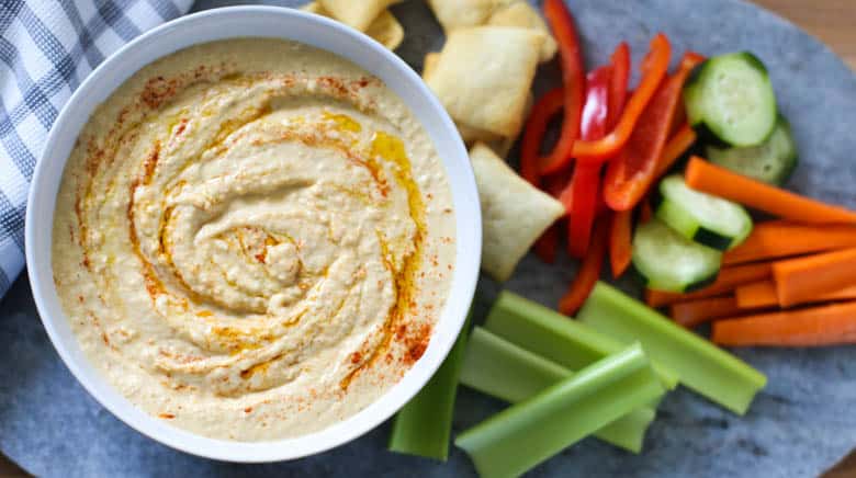 Homemade hummus