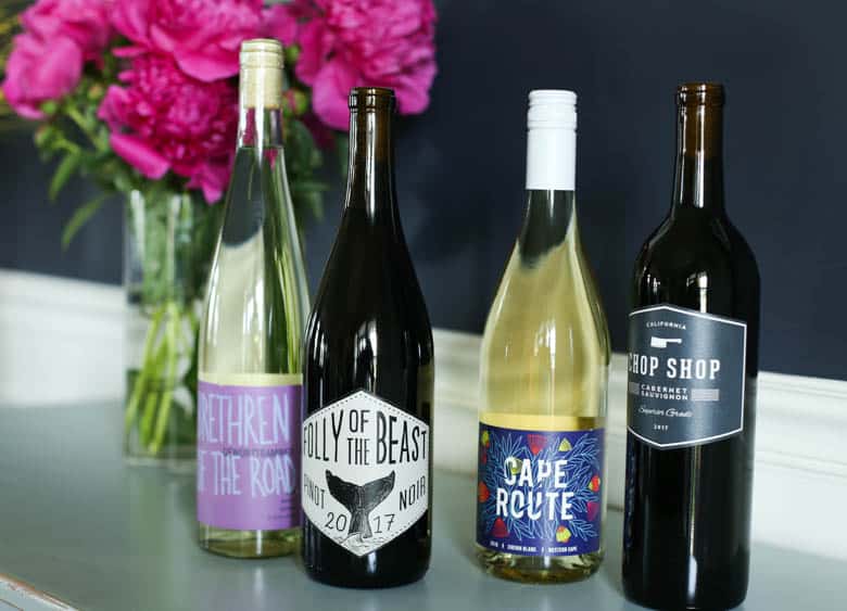 Winc wine bottles