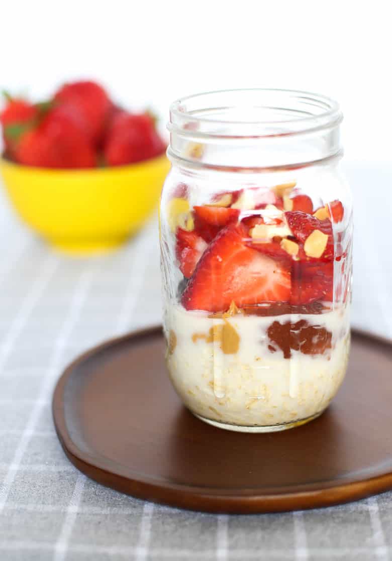 Peanut Butter and Jelly Overnight Oats