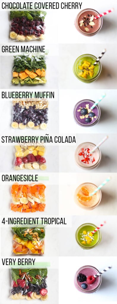 7 Delicious Frozen Smoothie Packs (+Printable Recipes & Shopping Lists)