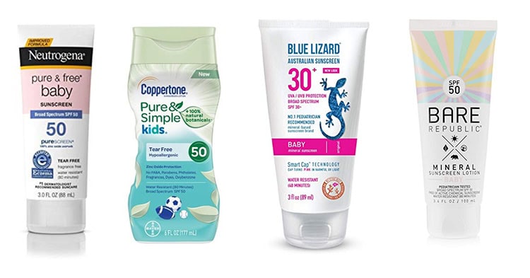 Safe Sunscreen lotions for kids