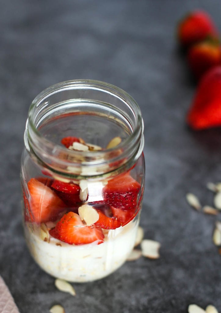 Overnight oats in a mason jar