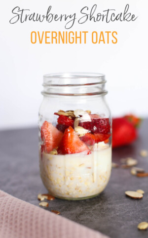 Strawberry Shortcake Overnight Oats - Thriving Home