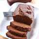 chocolate banana bread slices on white plate