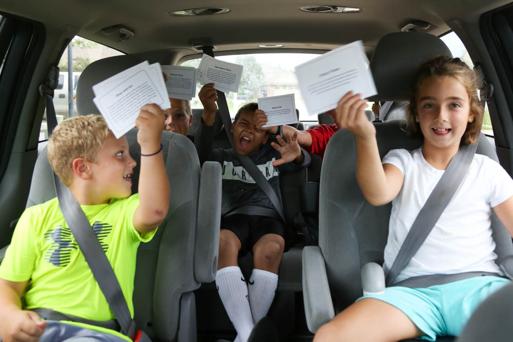 Ditch the screens! These Road Trip Cards will turn trips or wait time into fun, family time. From laugh-out-loud silly stories to name-it competitions, get ready for all ages to be entertained!