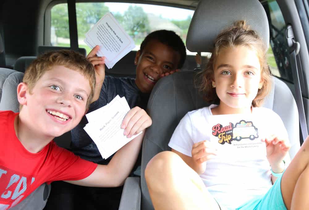 Ditch the screens! These Road Trip Cards will turn trips or wait time into fun, family time. From laugh-out-loud silly stories to name-it competitions, get ready for all ages to be entertained!