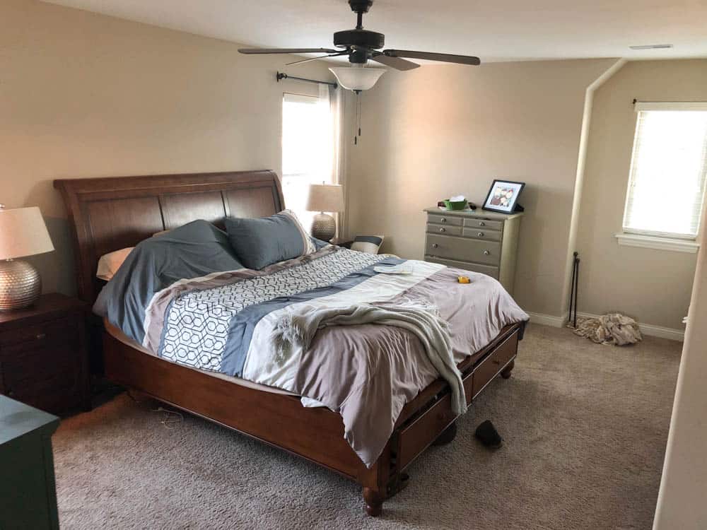 Master bedroom before decorating