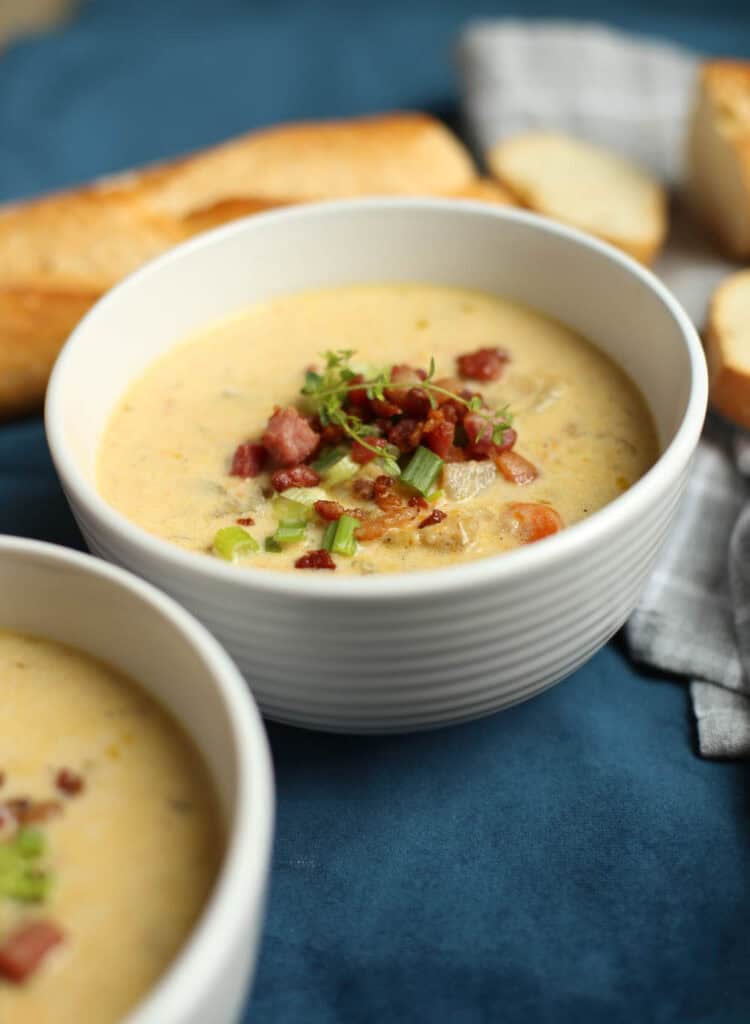 Slow cooker potato soup for a crowd