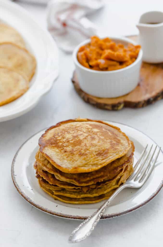 Freezable pumpkin pancakes