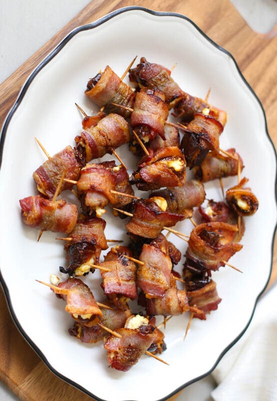 Bacon-Wrapped Dates with Goat Cheese