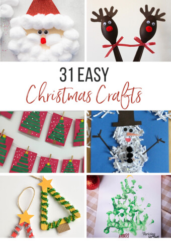 31 Easy Christmas Crafts for Kids (Anyone can do these!) - Thriving Home
