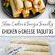 slow cooker chicken and cheese taquitos.