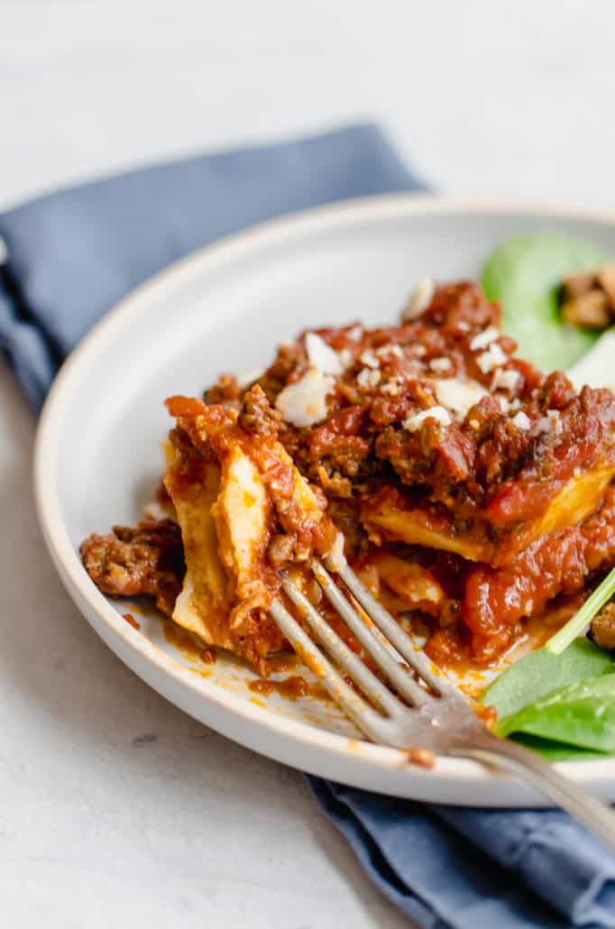 Beefy Baked Ravioli: make ahead freezer recipe