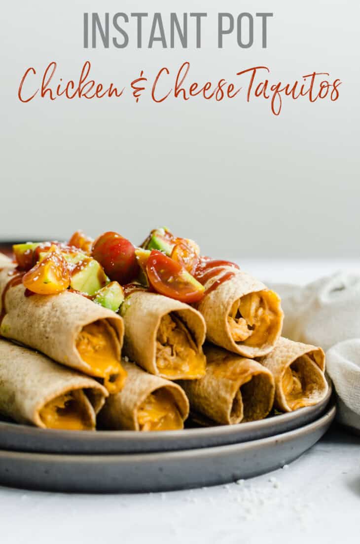 Instant Pot Chicken and Cheese Taquitos (Easy Weeknight Meal!)