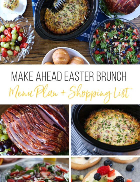 collage image of Easter Brunch recipes that you can make ahead