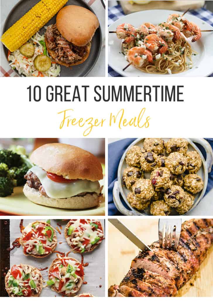 Summertime freezer meals