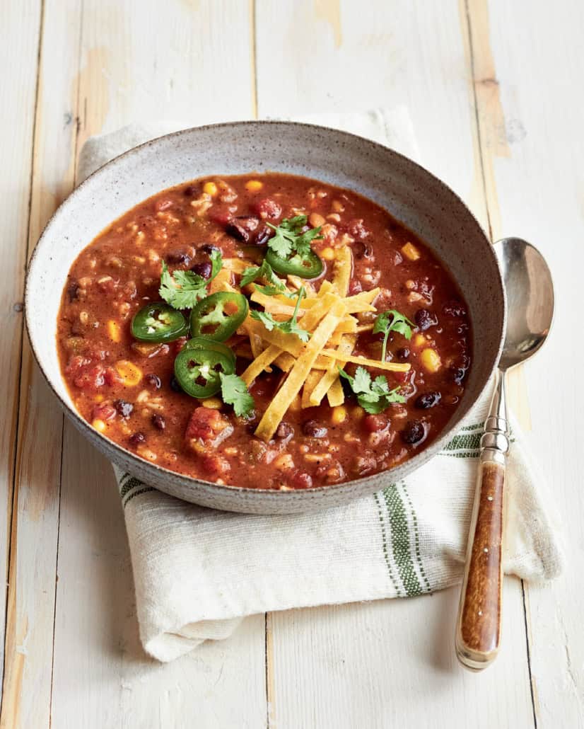 Vegetarian tortilla soup