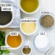 ingredients for balsamic herb marinade